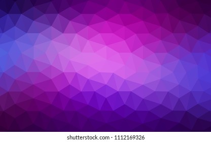 Light Purple, Pink vector polygonal pattern. Shining colorful illustration with triangles. Pattern for a brand book's backdrop.