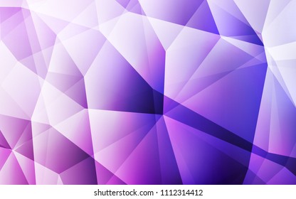Light Purple, Pink vector polygonal background. Modern abstract illustration with triangles. New template for your brand book.