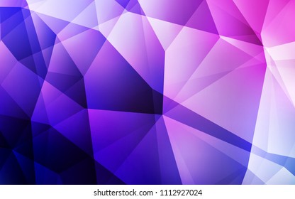 Light Purple, Pink vector polygonal template. Polygonal abstract illustration with gradient. Polygonal design for your web site.