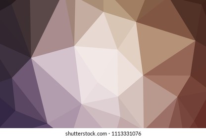Light Purple, Pink vector polygonal pattern. Geometric illustration in Origami style with gradient.  Triangular pattern for your design.