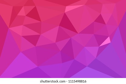 Light Purple, Pink vector polygonal template with a heart in a centre. Illustration in Origami style with gradient. Template for cell phone's backgrounds.