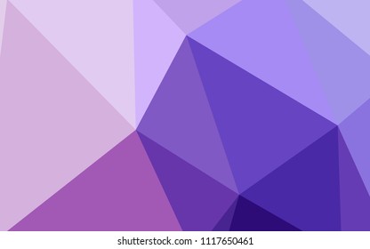 Light Purple, Pink vector polygonal background. Shining colorful illustration with triangles. Pattern for a brand book's backdrop.