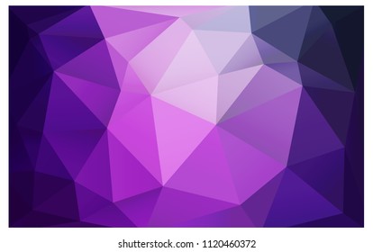 Light Purple, Pink vector polygonal illustration, which consist of triangles. Triangular design for your business. Creative geometric background in Origami style with gradient