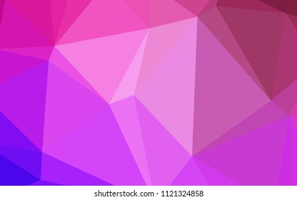 Light Purple, Pink vector polygonal pattern. Polygonal abstract illustration with gradient. Textured pattern can be used for background.