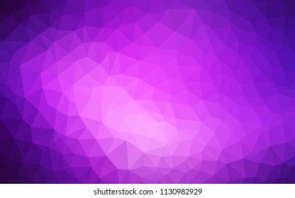 Light Purple, Pink vector polygonal pattern. Elegant bright polygonal illustration with gradient. Textured pattern for your backgrounds.