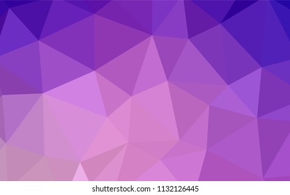 Light Purple, Pink vector polygonal background. Colorful illustration in abstract style with triangles. A completely new design for your leaflet.