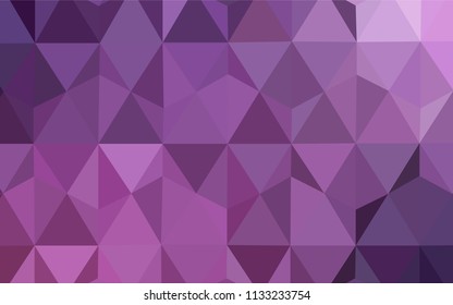 Light Purple, Pink vector polygonal pattern. Modern abstract illustration with triangles. A new texture for your web site.