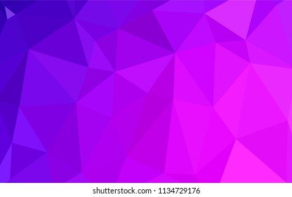 Light Purple, Pink vector polygonal pattern. A completely new color illustration in a  polygonal style. Brand-new style for your business design.