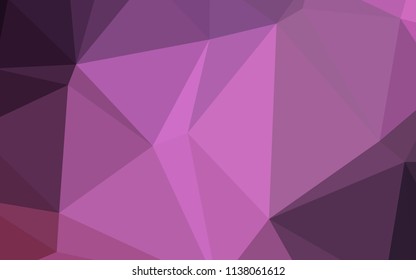Light Purple, Pink vector polygonal template. A completely new color illustration in a  polygonal style. Brand-new design for your business.