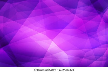 Light Purple, Pink vector polygonal template. Geometric illustration in Origami style with gradient.  A completely new design for your leaflet.
