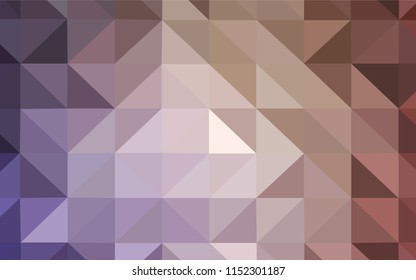 Light Purple, Pink vector polygonal pattern. Shining polygonal illustration, which consist of triangles. Completely new template for your banner.