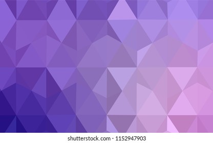 Light Purple, Pink vector polygonal template. Creative geometric illustration in Origami style with gradient. Triangular pattern for your design.