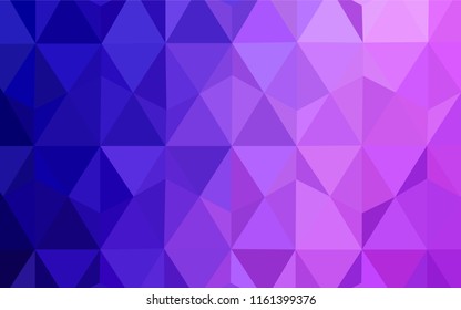 Light Purple, Pink vector polygonal template. Glitter abstract illustration with an elegant triangles. Textured pattern for your backgrounds.