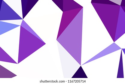 Light Purple, Pink vector polygonal template. A sample with polygonal shapes. New template for your brand book.