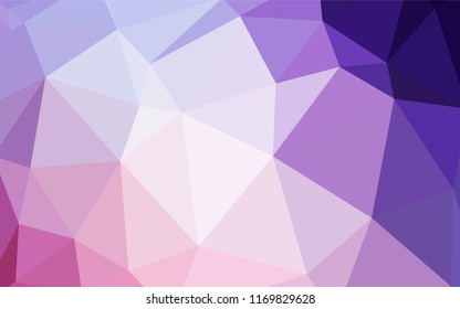Light Purple, Pink vector polygonal pattern. Creative illustration in halftone style with triangles. Pattern for a brand book's backdrop.