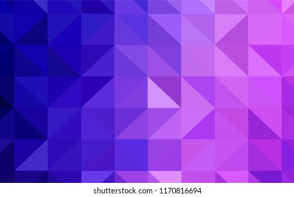 Light Purple, Pink vector polygonal pattern. Triangular geometric sample with gradient.  Template for cell phone's backgrounds.