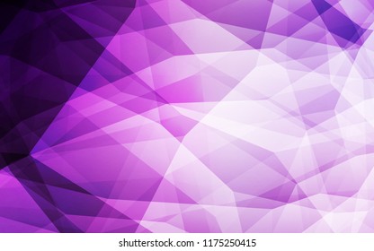 Light Purple, Pink vector polygonal pattern. Geometric illustration in Origami style with gradient.  A completely new design for your leaflet.