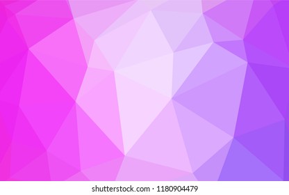 Light Purple, Pink vector polygonal background. Glitter abstract illustration with an elegant triangles. Brand new design for your business.