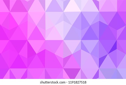 Light Purple, Pink vector polygonal pattern. A sample with polygonal shapes. A new texture for your web site.