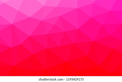 Light Purple, Pink vector polygonal background. A sample with polygonal shapes. Triangular pattern for your business design.
