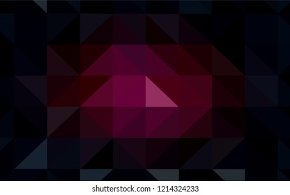 Light Purple, Pink vector polygonal background. Shining polygonal illustration, which consist of triangles. Polygonal design for your web site.
