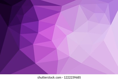 Light Purple, Pink vector polygonal pattern with a heart in a centre. Polygonal illustration, which consists of triangles. Triangular pattern for your design.