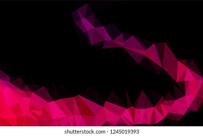 Light Purple, Pink vector polygonal pattern. Creative illustration in halftone style with gradient. The template can be used as a background for cell phones.
