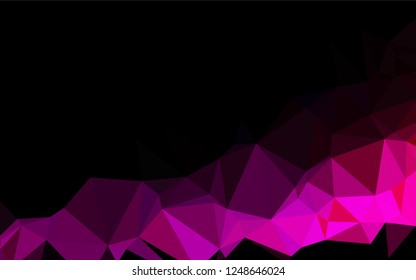 Light Purple, Pink vector polygonal template. Creative geometric illustration in Origami style with gradient. A new texture for your design.