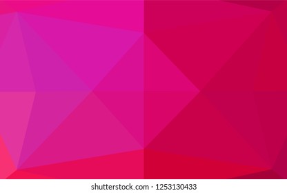 Light Purple, Pink vector polygonal template. Creative illustration in halftone style with gradient. A completely new template for your business design.