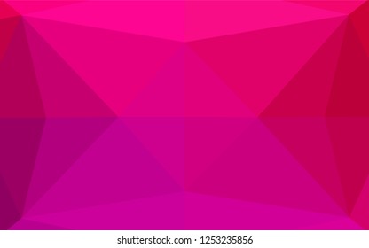 Light Purple, Pink vector polygonal template. Colorful illustration in abstract style with gradient. The textured pattern can be used for background.
