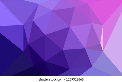 Light Purple, Pink vector polygonal template. Colorful illustration in polygonal style with gradient. Best triangular design for your business.