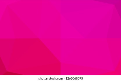 Light Purple, Pink vector polygonal background. Colorful illustration in abstract style with gradient. Triangular pattern for your business design.