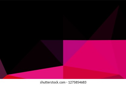 Light Purple, Pink vector polygonal template. Modern geometrical abstract illustration with gradient. The textured pattern can be used for background.