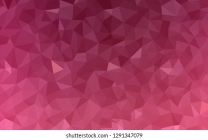Light Purple, Pink vector polygonal pattern. Modern abstract illustration with triangles. New template for your brand book.