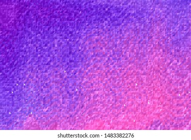 Light Purple, Pink vector polygonal template. Glitter abstract illustration with an elegant triangles. A completely new design for your leaflet.