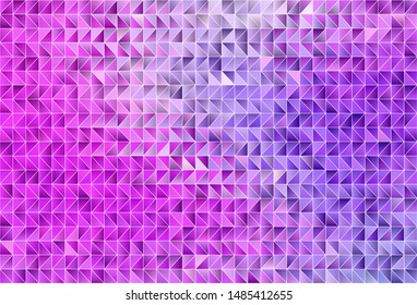 Light Purple, Pink vector polygonal template. Shining colorful illustration with triangles. Textured pattern for your backgrounds.