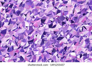 Light Purple, Pink vector polygonal background. Elegant bright polygonal illustration with gradient. New template for your brand book.