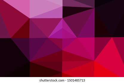 Light Purple, Pink vector polygonal pattern. Brand new colorful illustration in with gradient. Elegant pattern for a brand book.