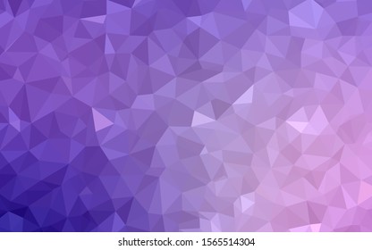 Light Purple, Pink vector polygonal background. Elegant bright polygonal illustration with gradient. Brand new design for your business.