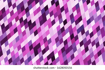 Light Purple, Pink vector polygonal illustration consisting of rectangles. Rectangular design for your business. Creative geometric background in origami style with gradient.