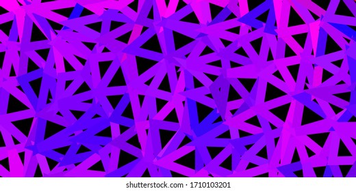 Light purple, pink vector polygonal background. Mosaic colorful illustration with triangle concept. Your design for applications.