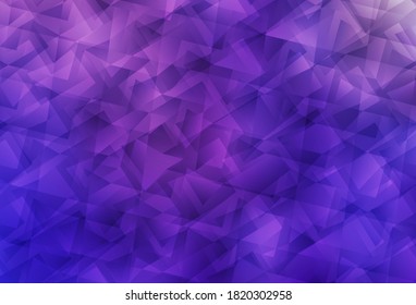 Light Purple, Pink vector polygonal template. Creative geometric illustration in Origami style with gradient. Pattern for a brand book's backdrop.
