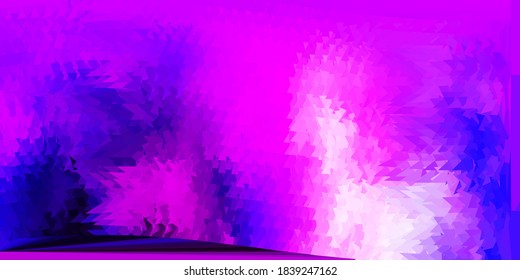 Light purple, pink vector polygonal pattern. Gradient illustration in polygonal style with triangles. Sample for your designs.
