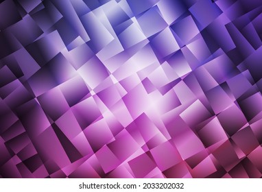 Hellviolett, rosafarbene Vektorgrafik-Polygonmuster. Farbige Illustration mit Dreiecken. Dreiecksmuster für Ihr Design.