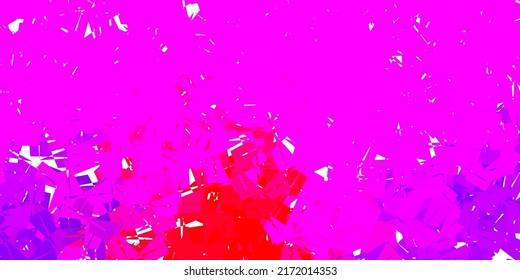 Patrón poligonal vector claro púrpura y rosa. Nueva ilustración colorida con formas de triángulos degradados. Fondo de escritorio para tus aplicaciones web.