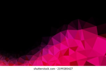 Light Purple, Pink vector polygonal background. Colorful illustration in abstract style with gradient. Completely new template for your business design.