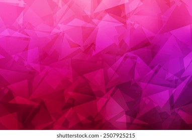 Light Purple, Pink vector polygonal template. Modern abstract illustration with triangles. A completely new design for your leaflet.