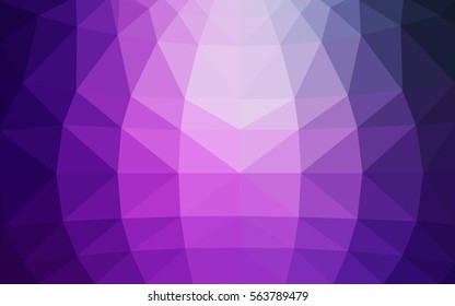 Light Purple Pink vector polygonal illustration, which consist of triangles. Triangular design for your business. Creative geometric background in Origami style with gradient