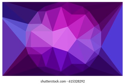 Light Purple, Pink vector polygonal illustration, which consist of triangles with a gemstone in center. Triangular design of a huge diamond for your business. Creative geometric background of gems.