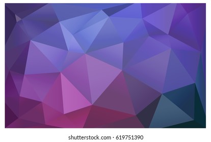 Light Purple, Pink vector polygonal illustration, which consist of triangles. Triangular design for your business. Creative geometric background in Origami style with gradient